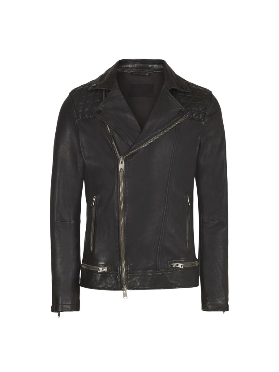 Men AllSaints Coats & Jackets | Conroy Lthr. Biker Ink Navy