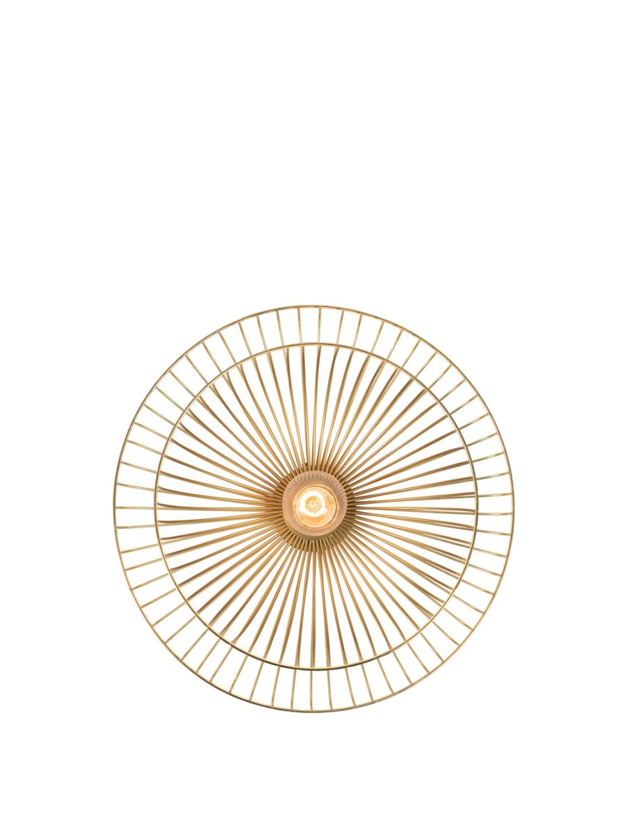 Home & Tech Heal's Wall Lights | Makiko Flush Surface Light Satin Brass Gold