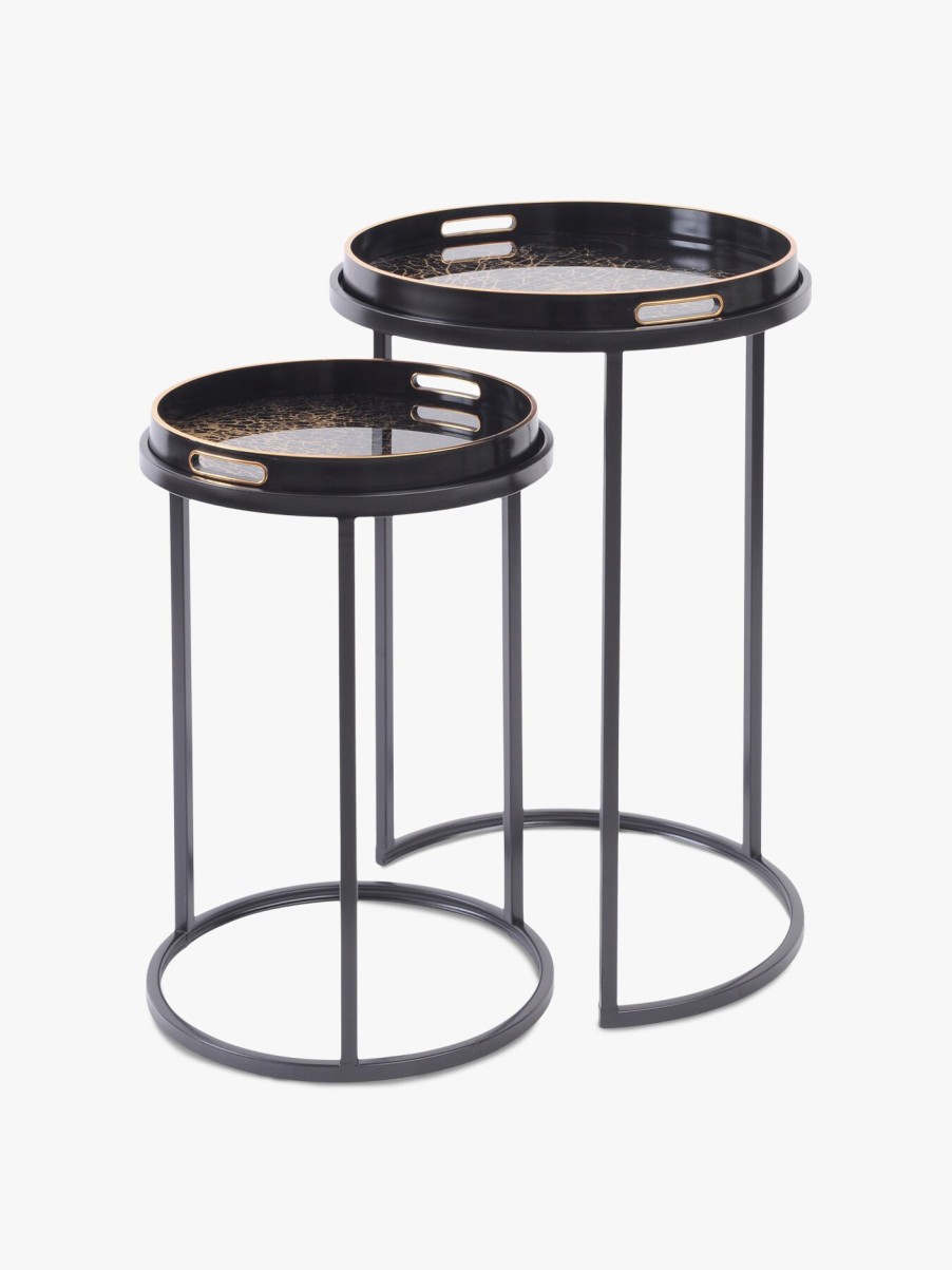 Furniture & Outdoor Libra Interiors Side Tables | Coral Design Set Of 2 Side Tables Multi