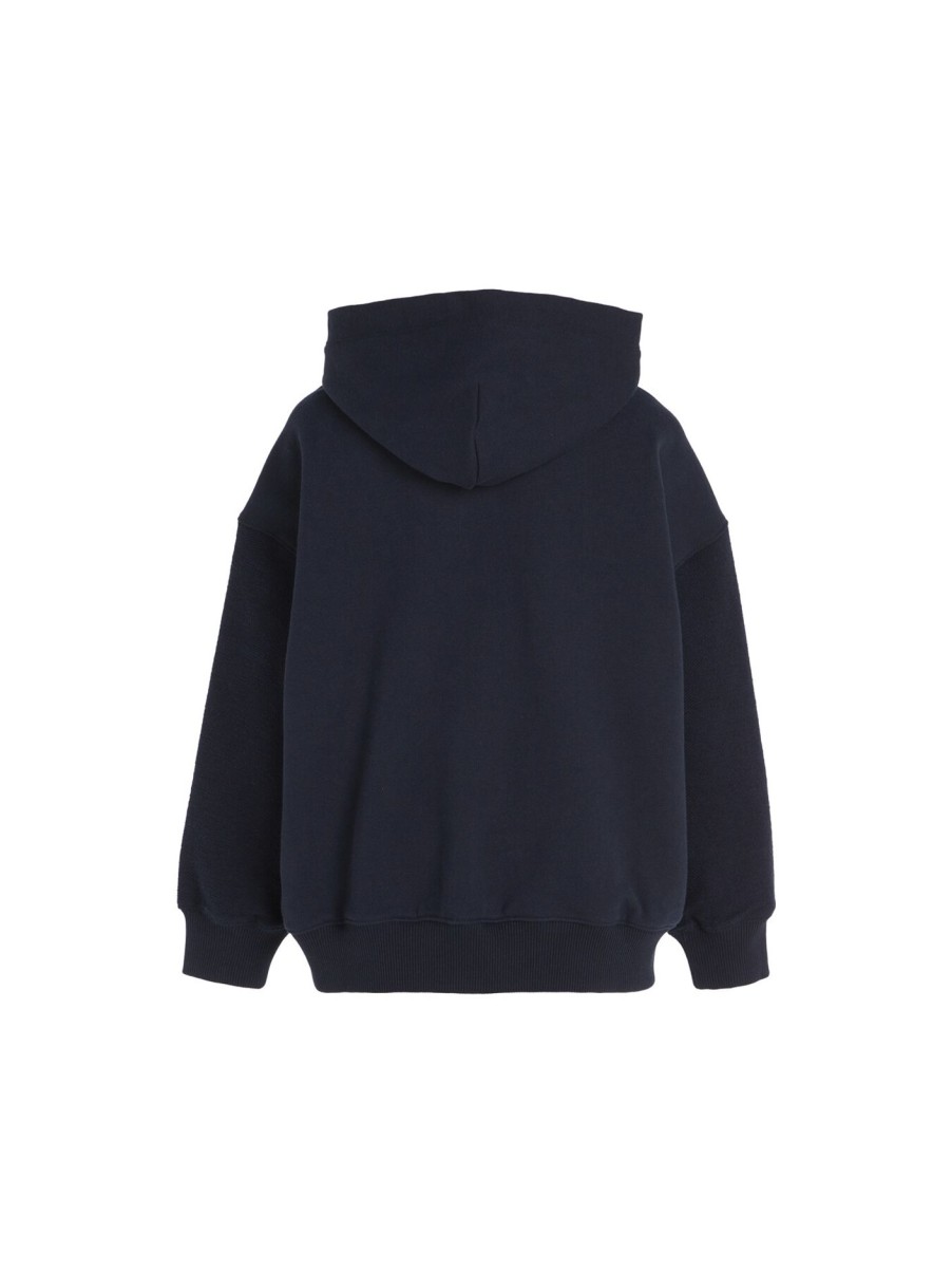 Kids Tommy Hilfiger Sweatshirts & Knitwear | Hilfiger Logo Hoodie Desert Sky