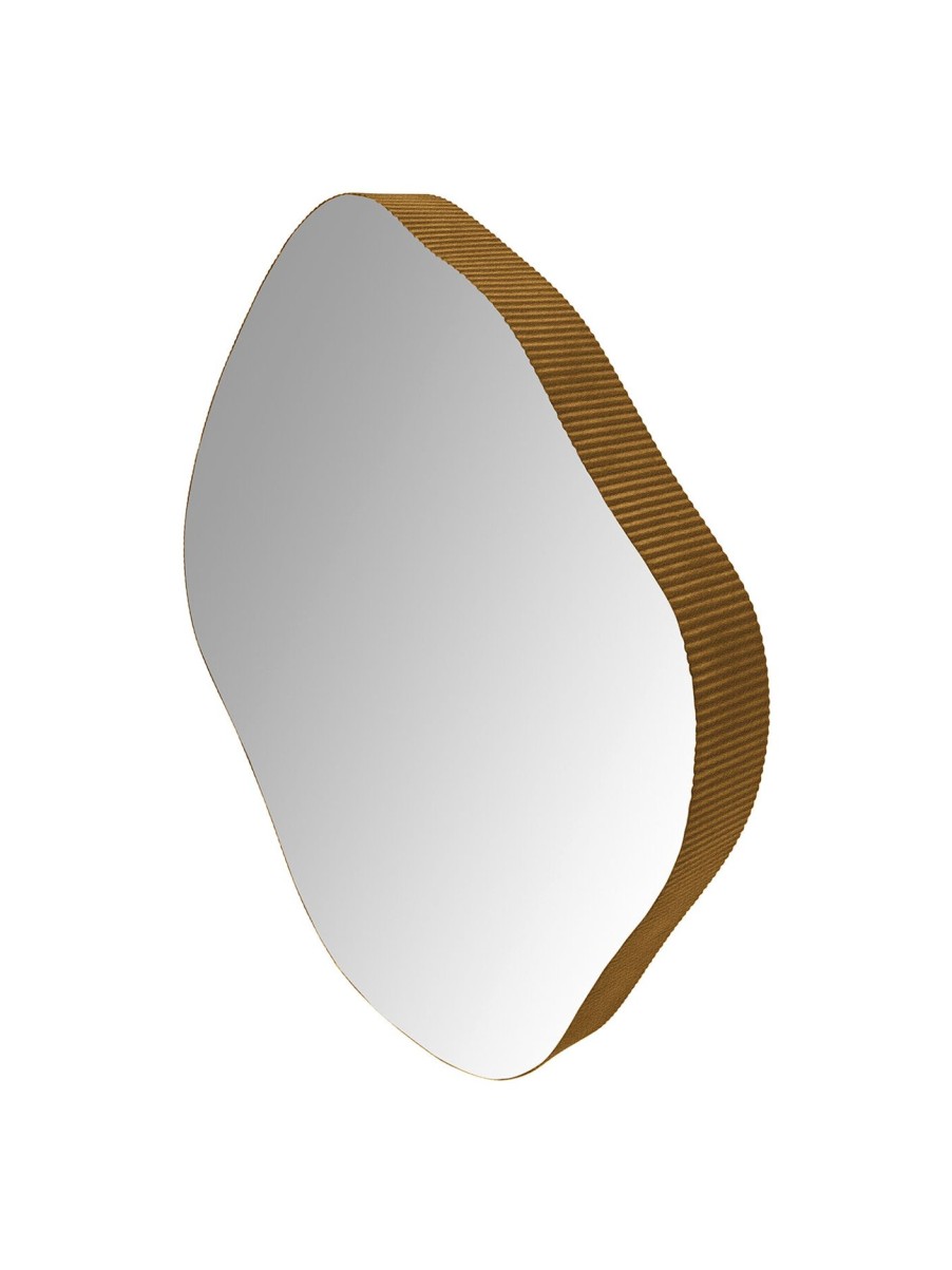 Home & Tech Libra Interiors Mirrors | Organic Metal Framed Mirror Aged Champagne Finish Large Silver