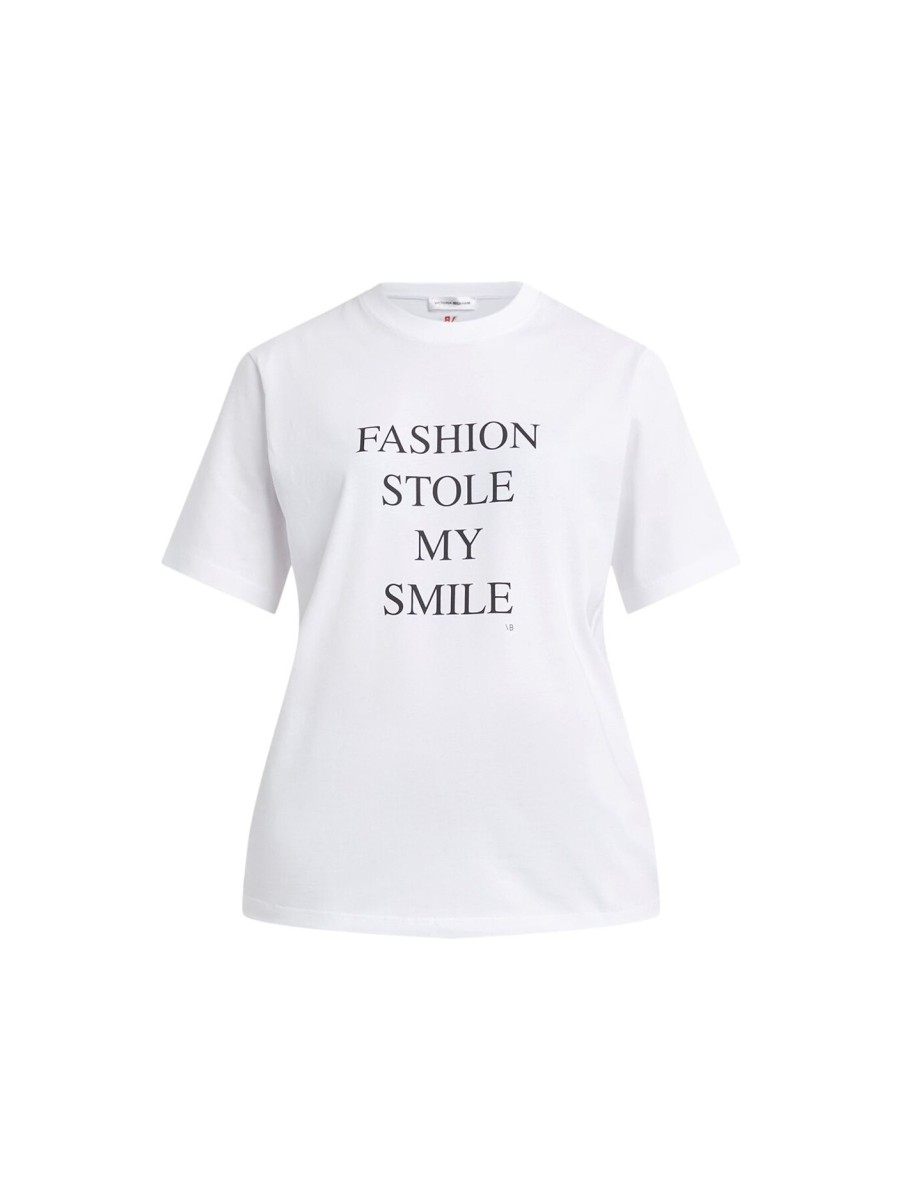 Women Victoria Beckham Tops | Slogan T-Shirt White