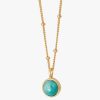 Women Daisy London Jewellery | Amazonite Healing Necklace Gold