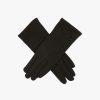 Women Dents Gloves | Long Length Touchscreen Thermal Gloves Black