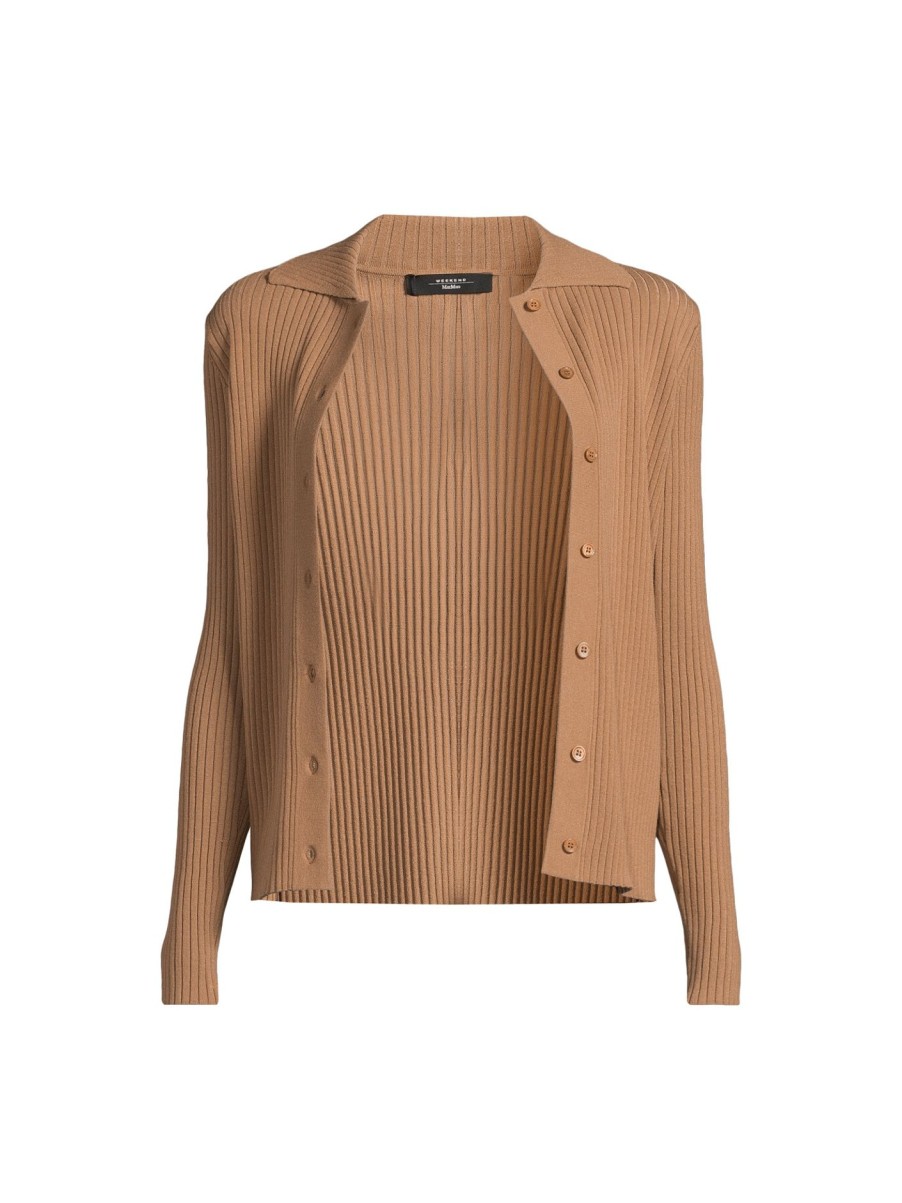 Women Weekend Max Mara Knitwear | Papiro Knitted Cardigan Brown