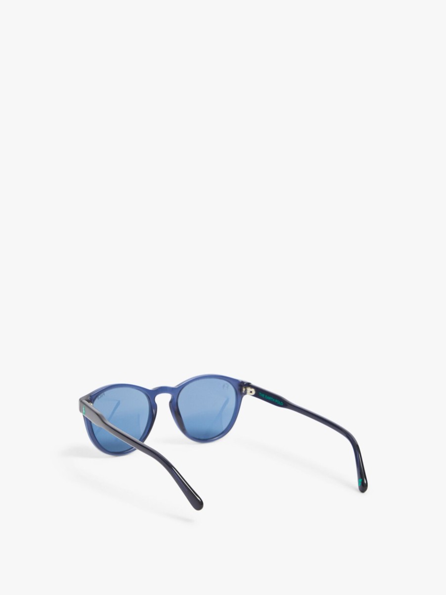 Men Polo Ralph Lauren Men'S Sunglasses | Round Sunglasses Shiny Transparent Blue/Dark Blue