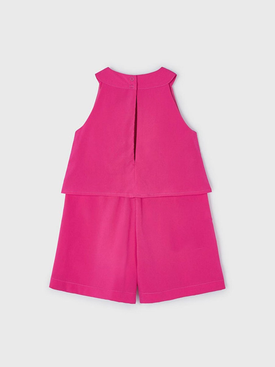 Kids Mayoral Playsuits & Jumpsuits | Frill Detail Playsuit Fuchsia