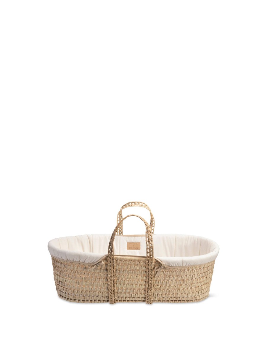 Kids Clair de Lune Furniture & Accessories | Organic Palm Moses Basket Cream