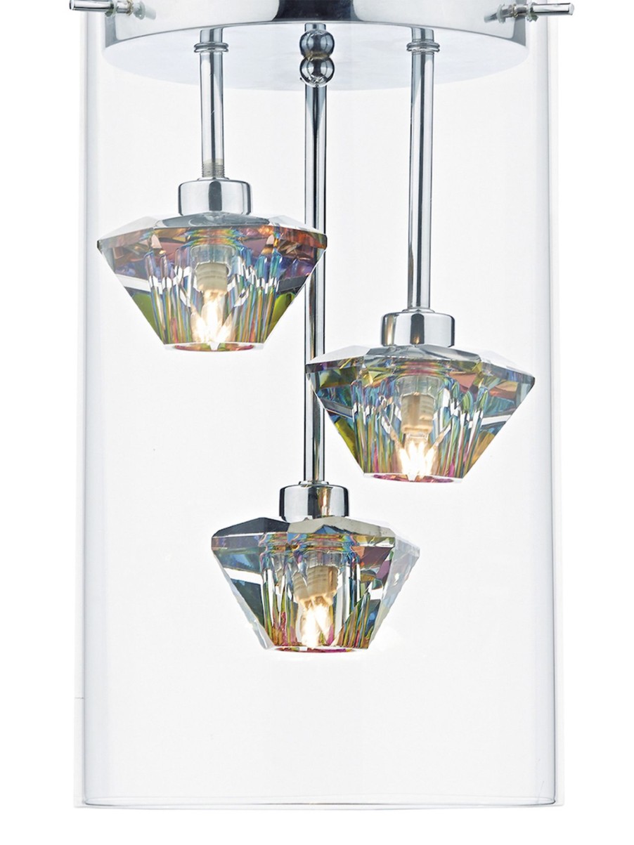 Home & Tech Dar Lighting Ceiling Lights | Decade 3 Light Ceiling Light Silver