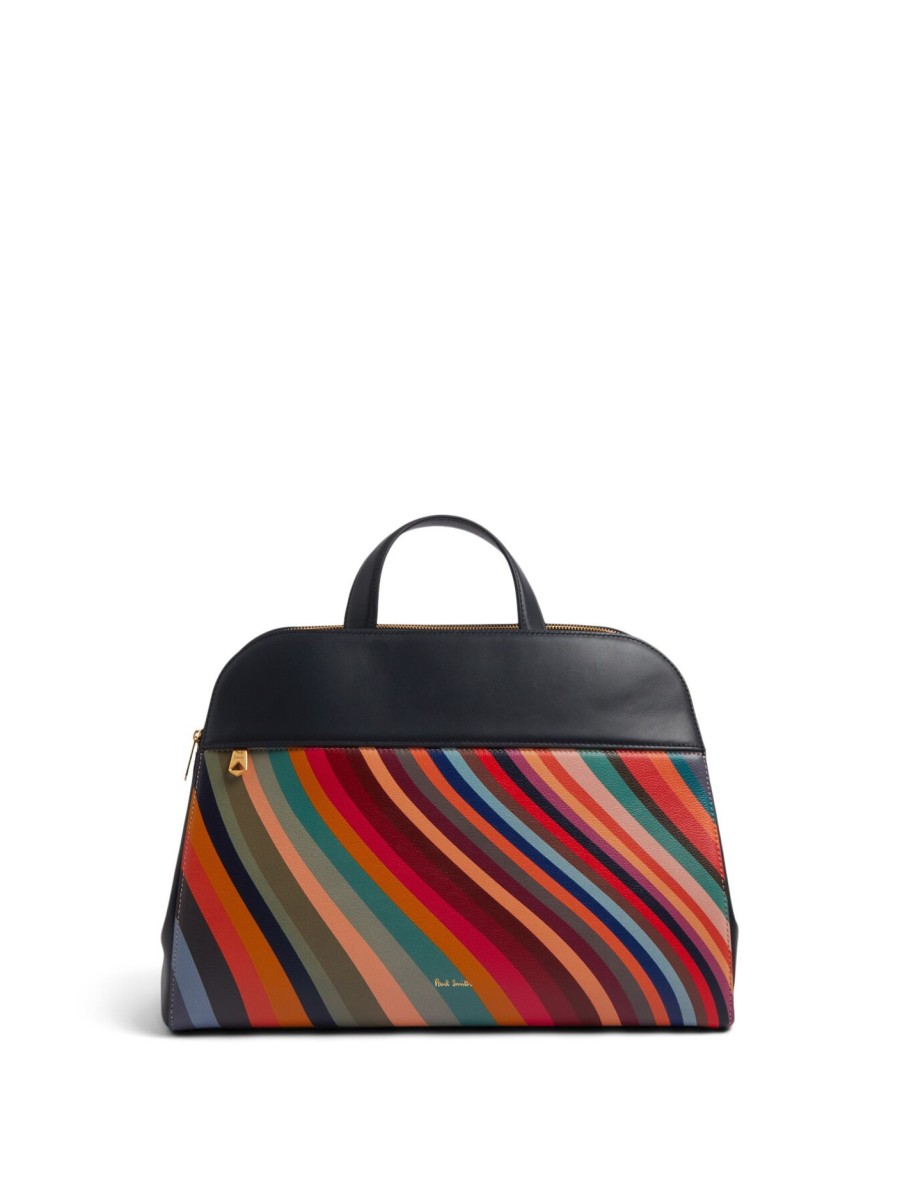 Women PS Paul Smith Tote Bags | Swirl Double Zip Tote Multicolour