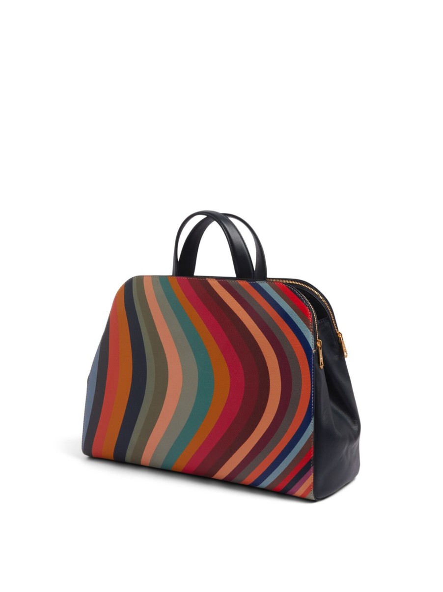 Women PS Paul Smith Tote Bags | Swirl Double Zip Tote Multicolour