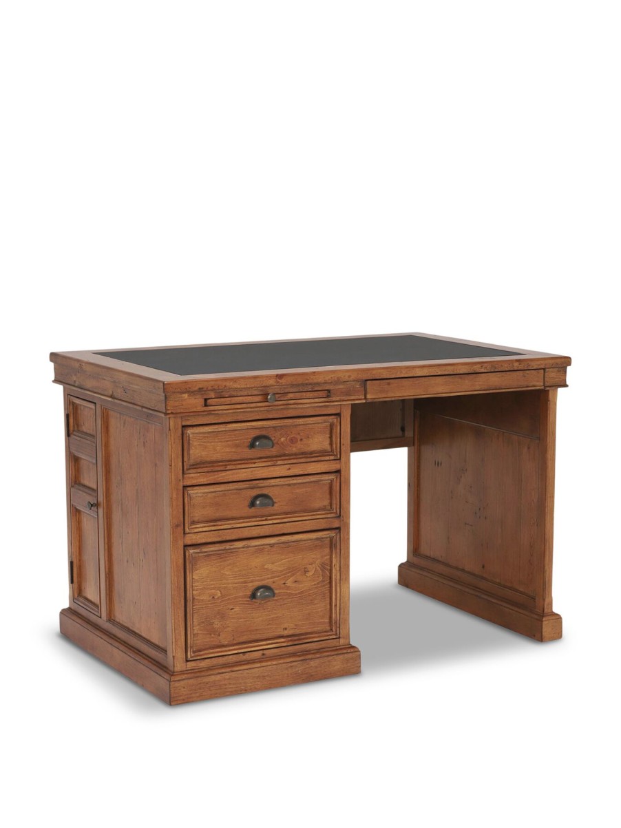 Furniture & Outdoor Barker and Stonehouse Desks | Villiers Reclaimed Wood Single Pedestal Desk Reclaimed Pine