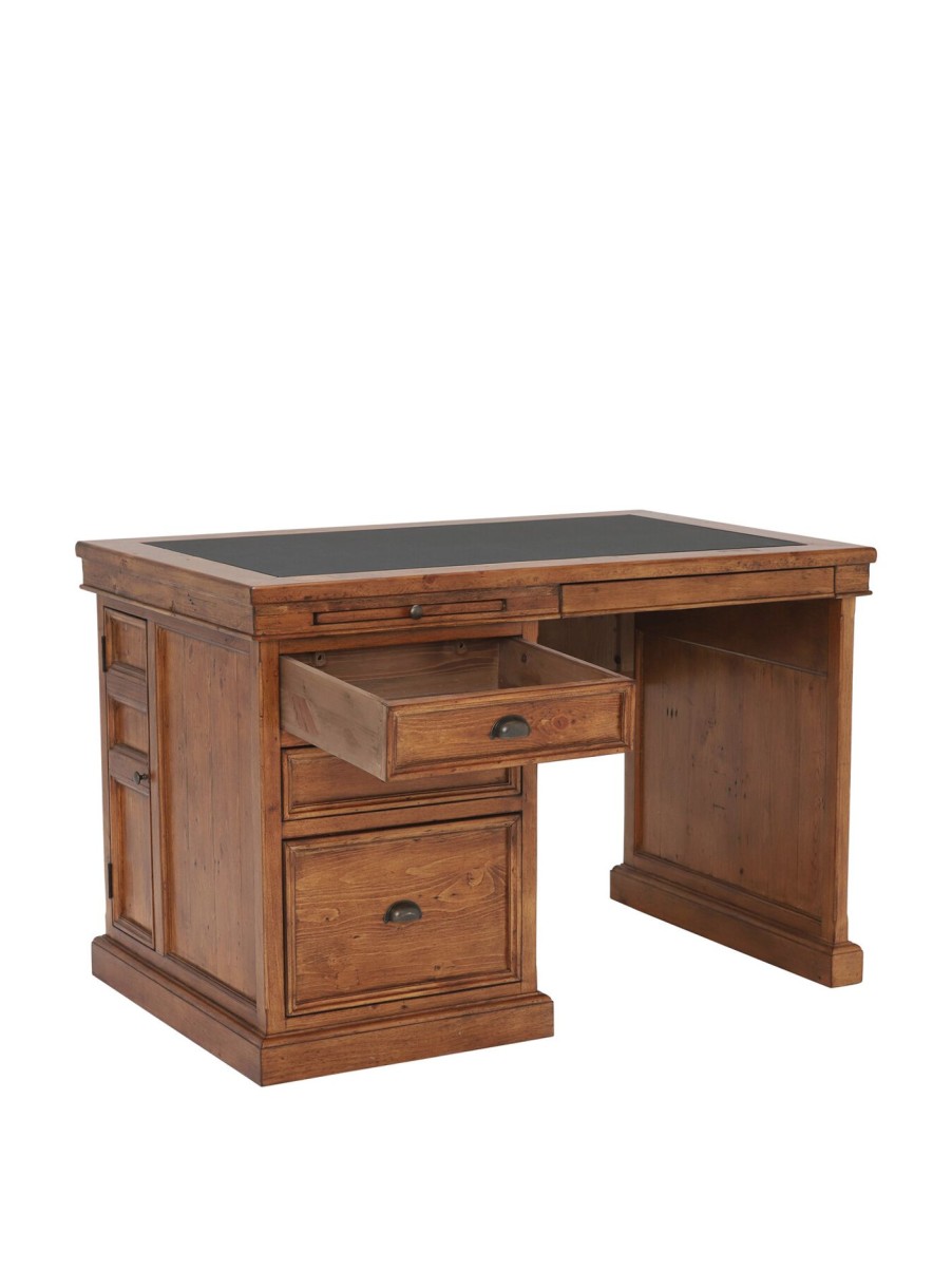 Furniture & Outdoor Barker and Stonehouse Desks | Villiers Reclaimed Wood Single Pedestal Desk Reclaimed Pine