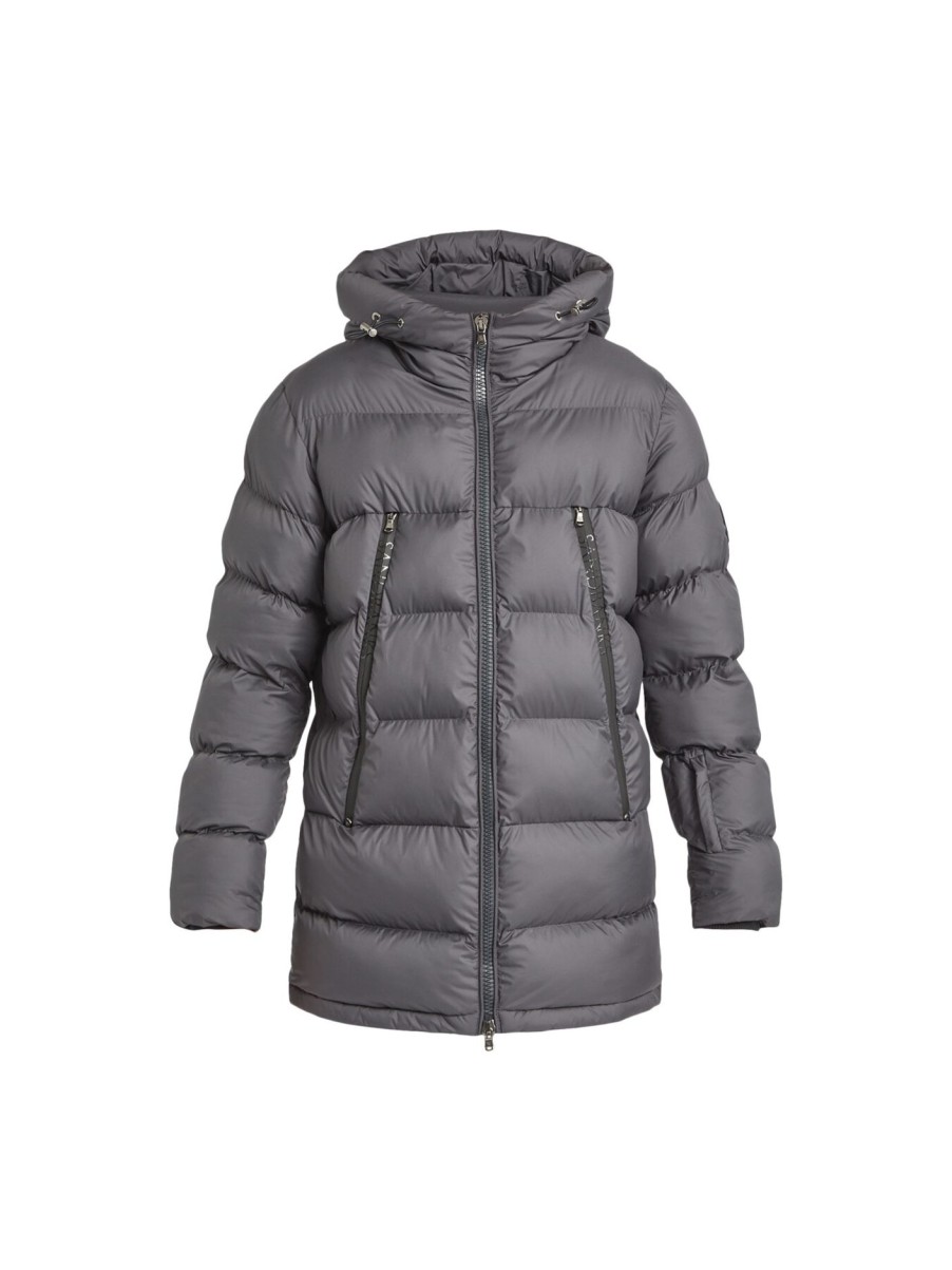 Men Sandbanks Coats & Jackets | Ravine Mid Puffer Jacket Charcoal