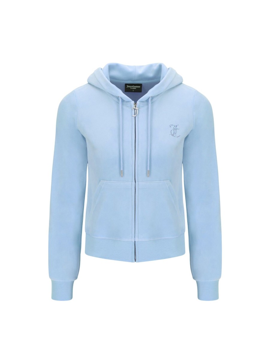 Women Juicy Couture Tracksuits | Mixed Colour Diamante Robertson Hoodie Nantucket Breeze