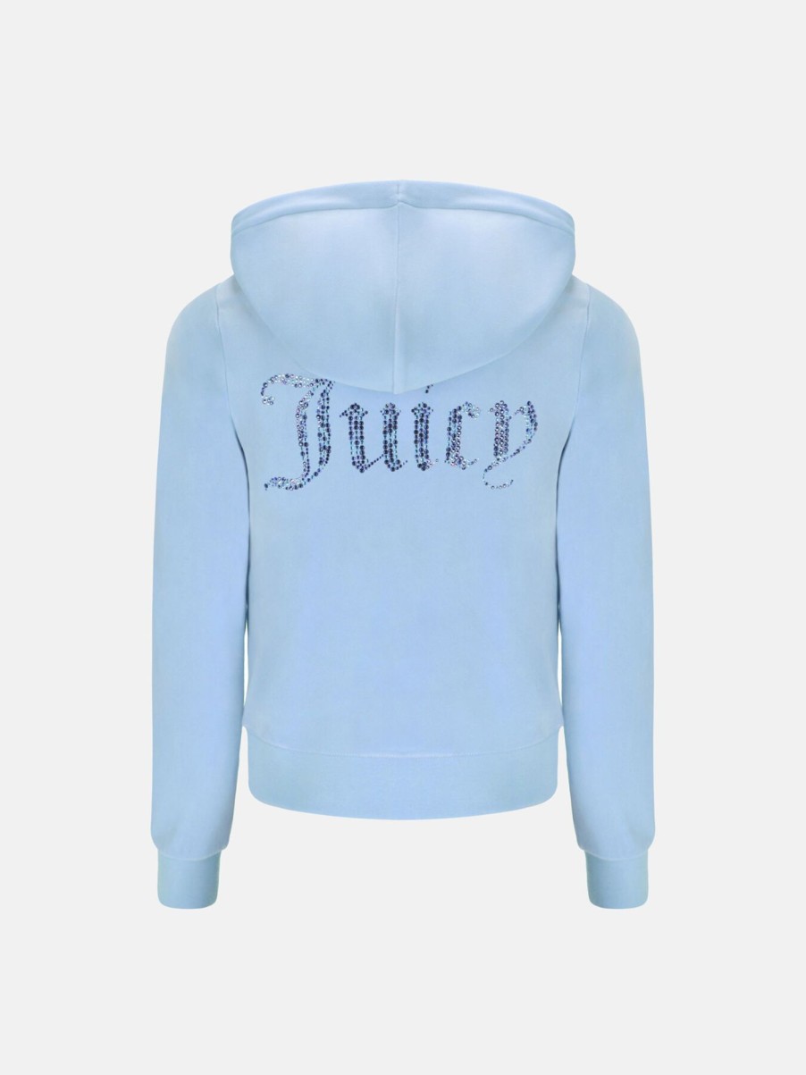 Women Juicy Couture Tracksuits | Mixed Colour Diamante Robertson Hoodie Nantucket Breeze