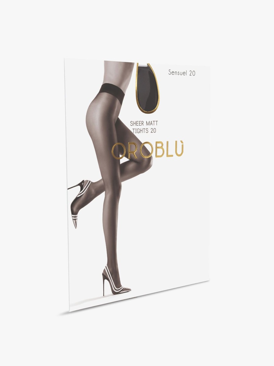 Women Oroblu Socks & Tights | Sheer Opaque Tights Sensuel 20 Black