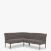 Furniture & Outdoor Barker and Stonehouse Dining Bench | Medina Upholstered Left Hand Facing Corner Bench, Erin Pewter Brown