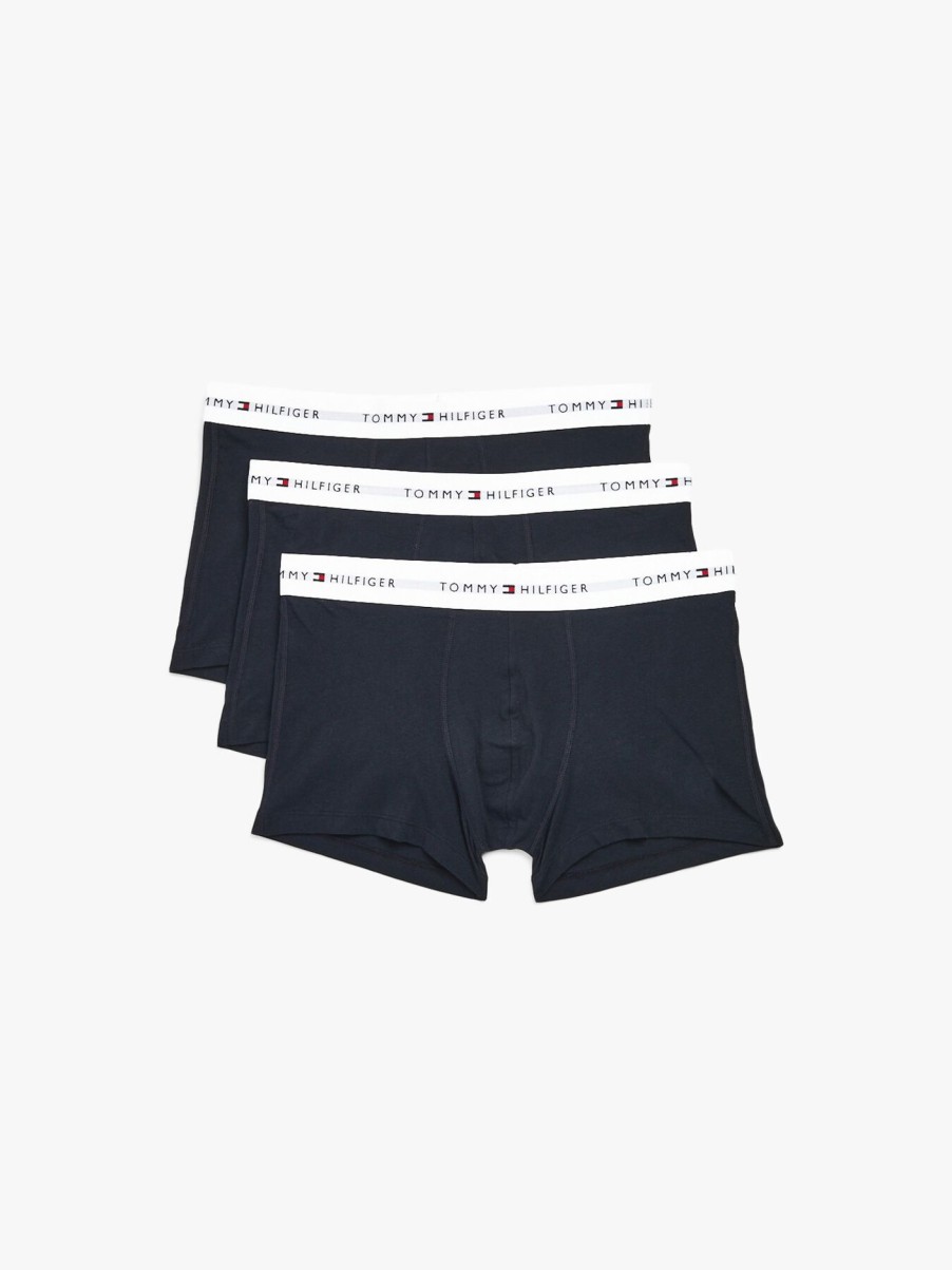 Men Tommy Hilfiger Underwear & Socks | 3P Trunk Desert Sky/Desert Sky/Desert Sky