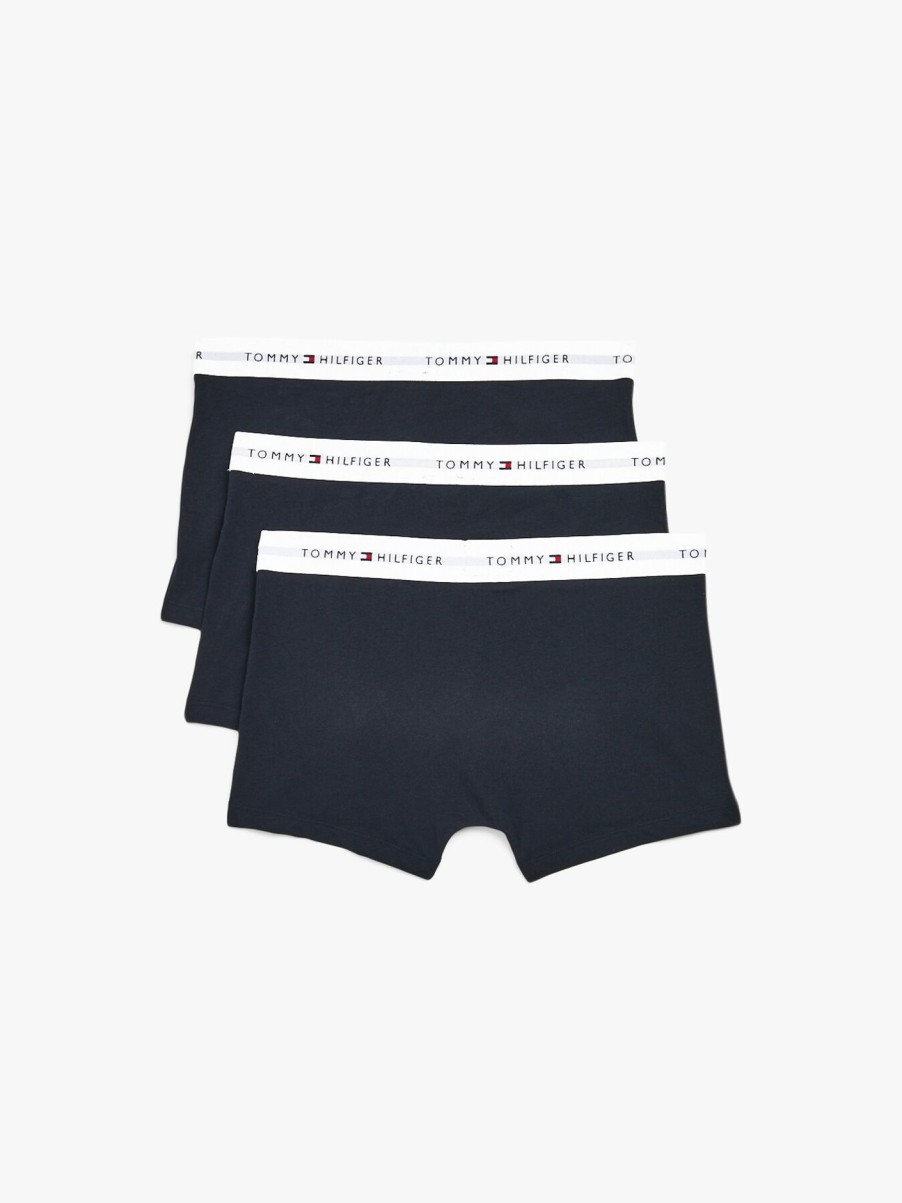 Men Tommy Hilfiger Underwear & Socks | 3P Trunk Desert Sky/Desert Sky/Desert Sky