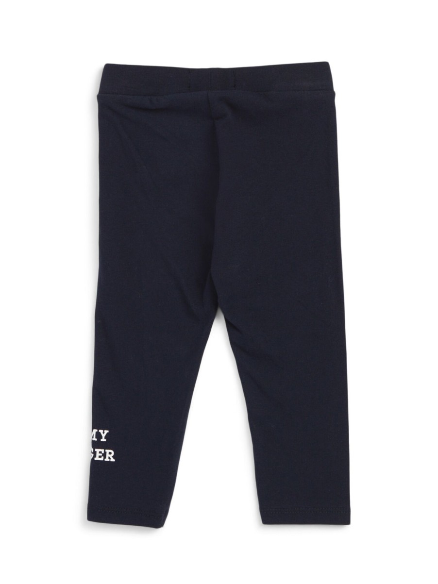 Kids Tommy Hilfiger Bottoms | Baby Th Logo Leggings Desert Sky