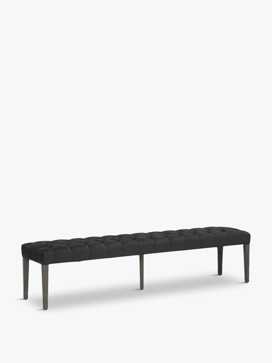 Furniture & Outdoor Barker and Stonehouse Dining Bench | Ophelia 200Cm Low Bench, Velutto Graphite Black