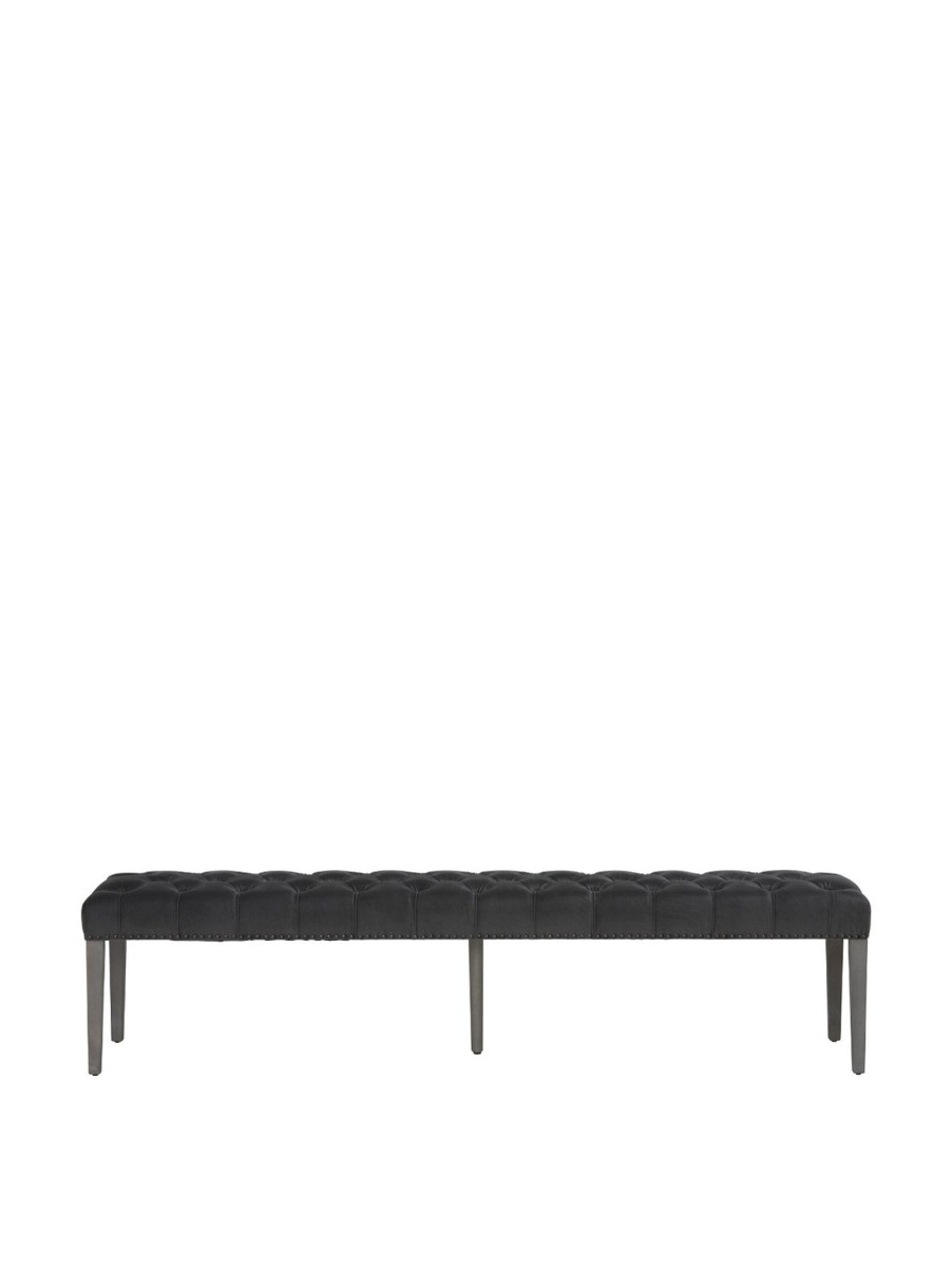 Furniture & Outdoor Barker and Stonehouse Dining Bench | Ophelia 200Cm Low Bench, Velutto Graphite Black