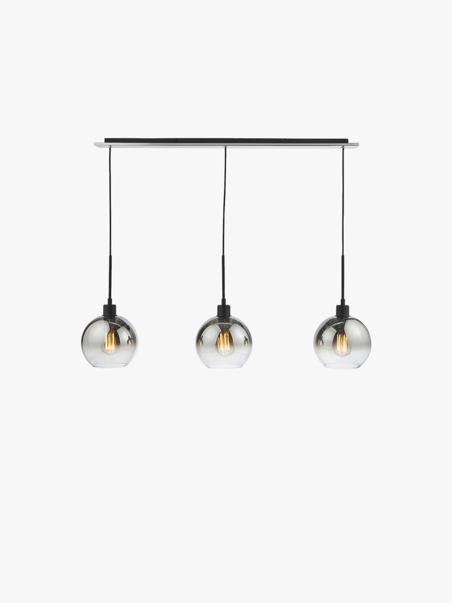 Home & Tech Dar Lighting Ceiling Lights | Lycia 3 Light Bar Pendant Black