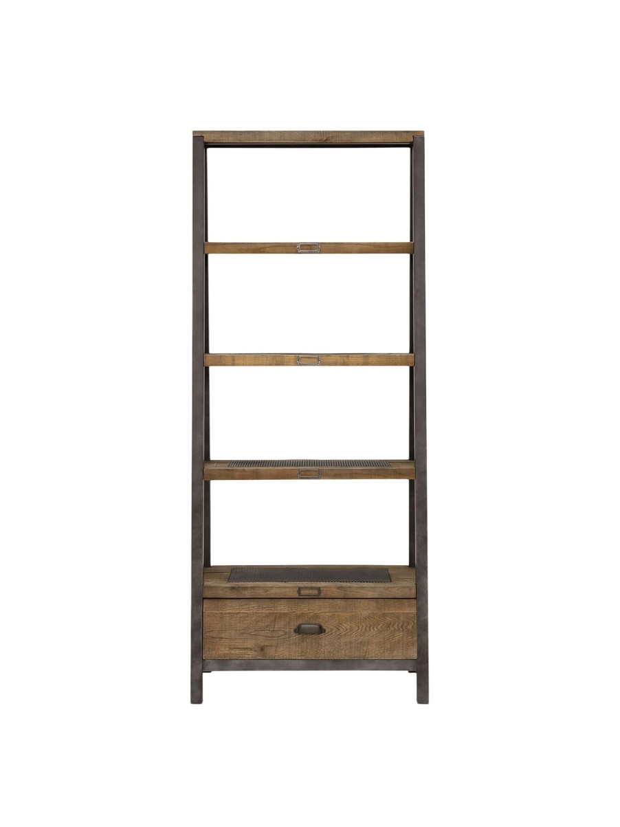 Furniture & Outdoor Barker and Stonehouse Display Cabinets | Baker Tapered 1 Drawer Shelving Unit Brown