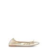 Women LK Bennett Flats | Trilly Metallic Leather Ballerina Pumps Gold