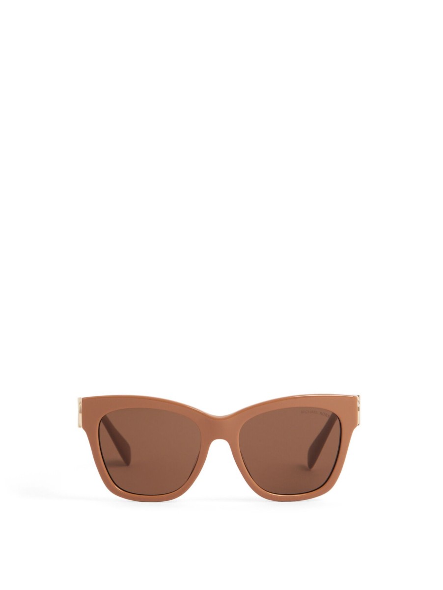 Women Michael Kors Sunglasses | Empire Square Acetate Sunglasses Camel Solid/Brown Solid