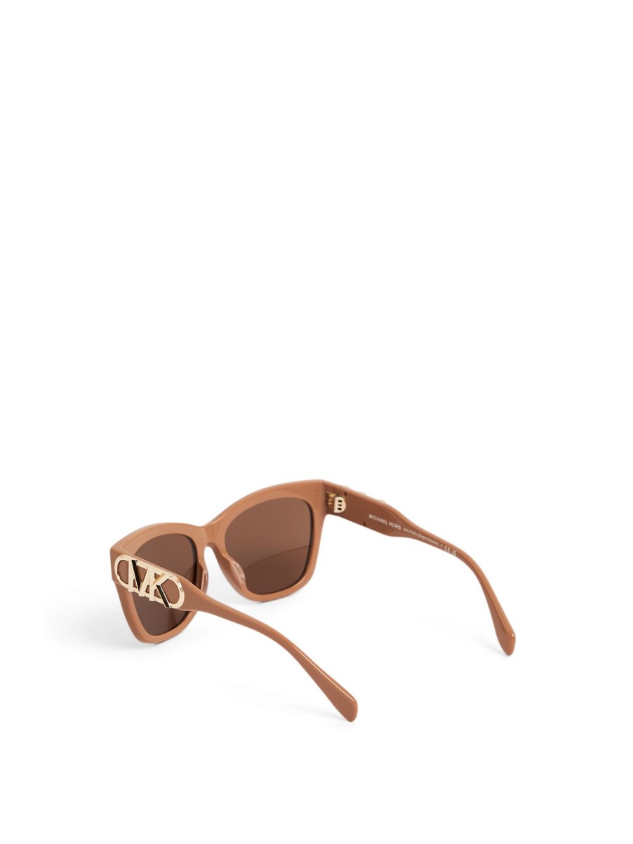 Women Michael Kors Sunglasses | Empire Square Acetate Sunglasses Camel Solid/Brown Solid