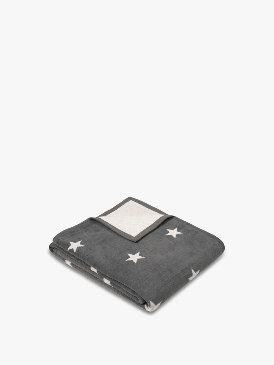 Home & Tech IBENA Bedroom Accessories | Stars Small Blanket Grey