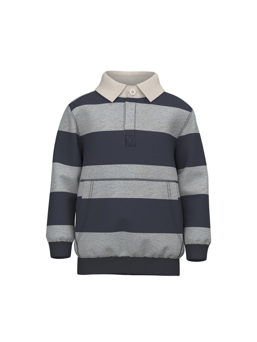 Kids Name It Sweatshirts & Knitwear | Nmmscott Sweat Polo Unb Bijou Blue