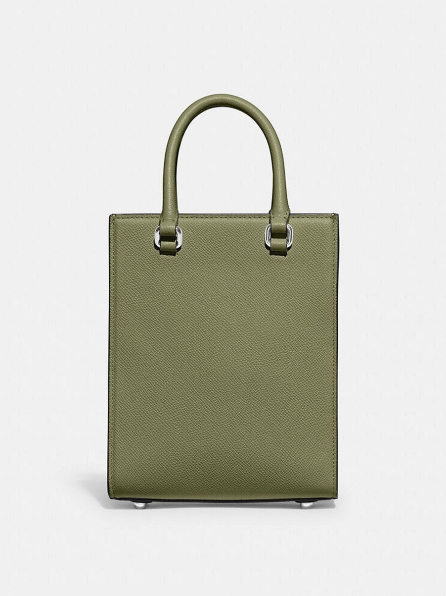 Women COACH Tote Bags | Tote 16 In Crossgrain Leather Moss