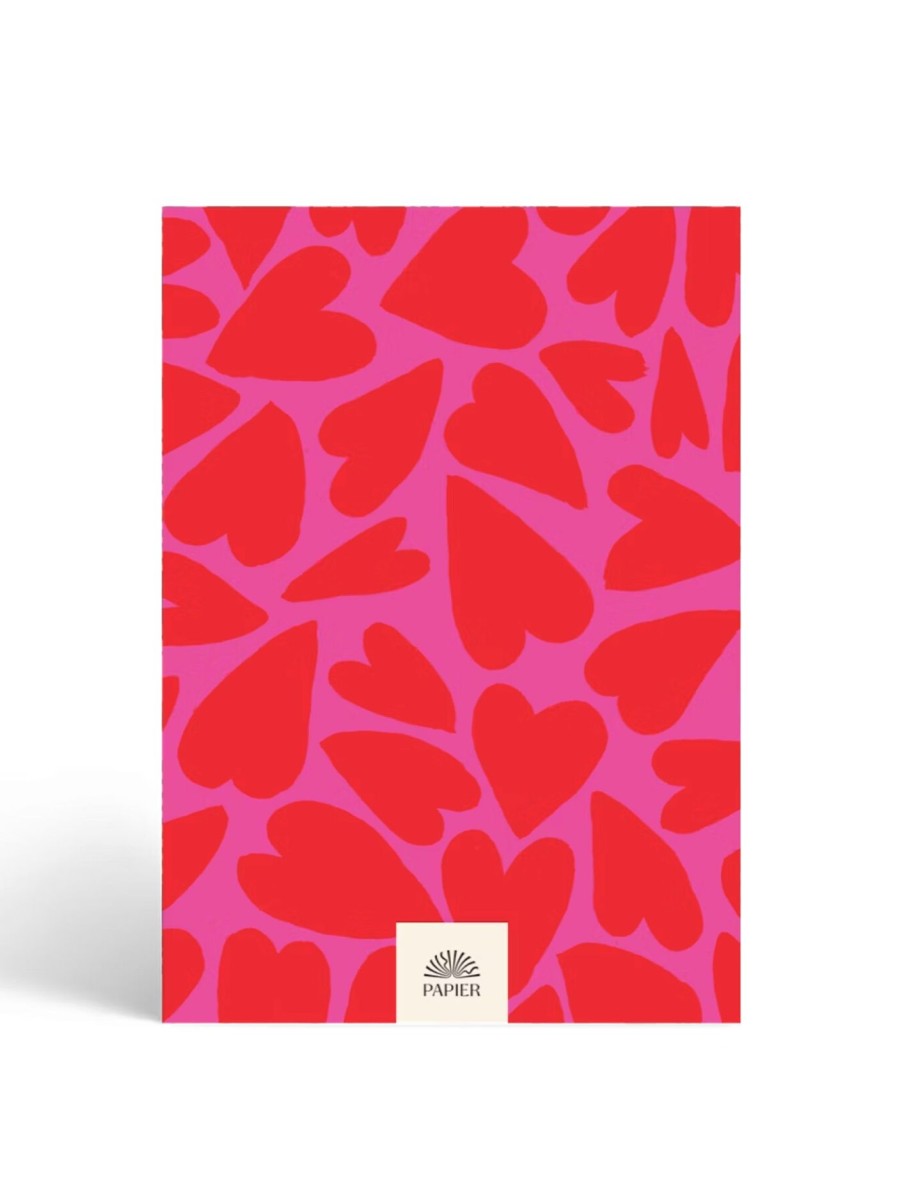 Home & Tech Papier | Full Of Heart A5 Lined Notebook Red