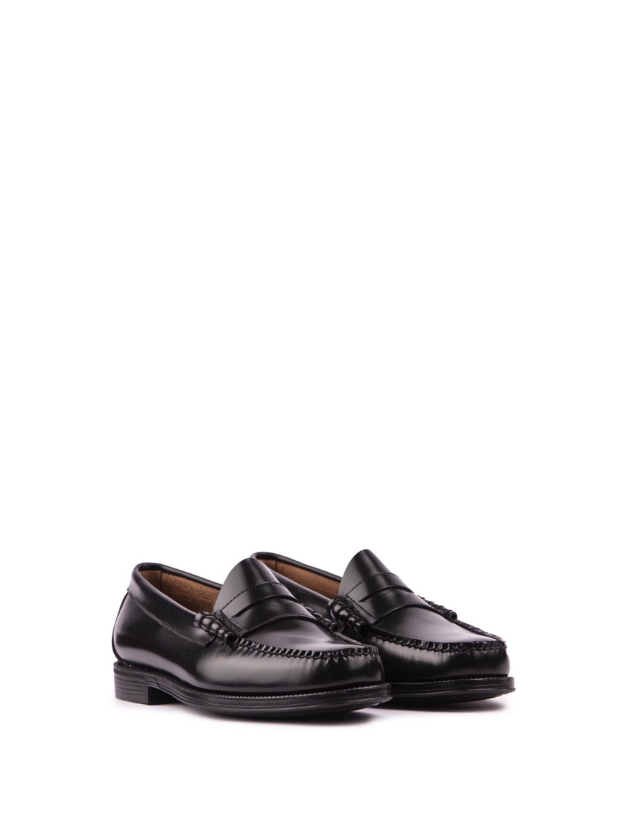 Men Bass Formal Shoes | Bass Larson Moc Penny Shoes Black