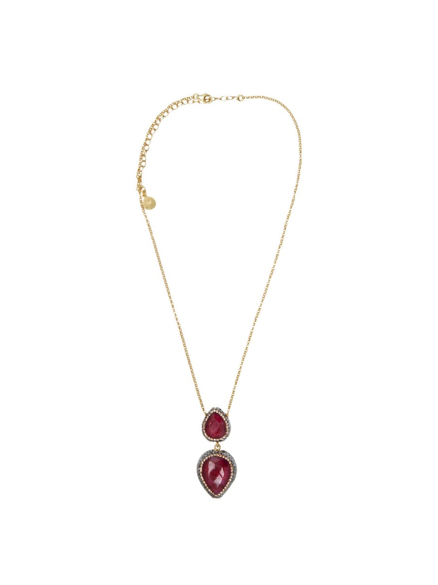 Women Soru Jewellery Jewellery | Soru Ruby Necklace Gold