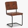 Furniture & Outdoor Barker and Stonehouse Dining Chairs | Byron Leather Dining Chair, Light Brown