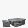 Furniture & Outdoor Bramblecrest Garden Furniture Covers | Tetbury L Shape Sofa Set Cover Khaki