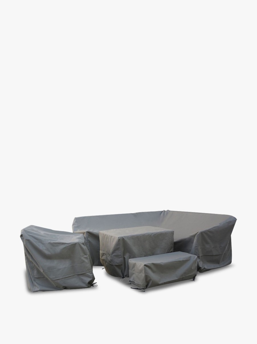 Furniture & Outdoor Bramblecrest Garden Furniture Covers | Tetbury L Shape Sofa Set Cover Khaki