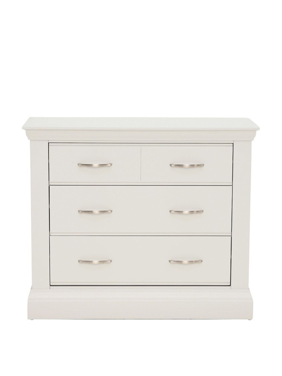 Furniture & Outdoor Barker and Stonehouse Chest Of Drawers | Evesham 2+2 Drawer Chest White