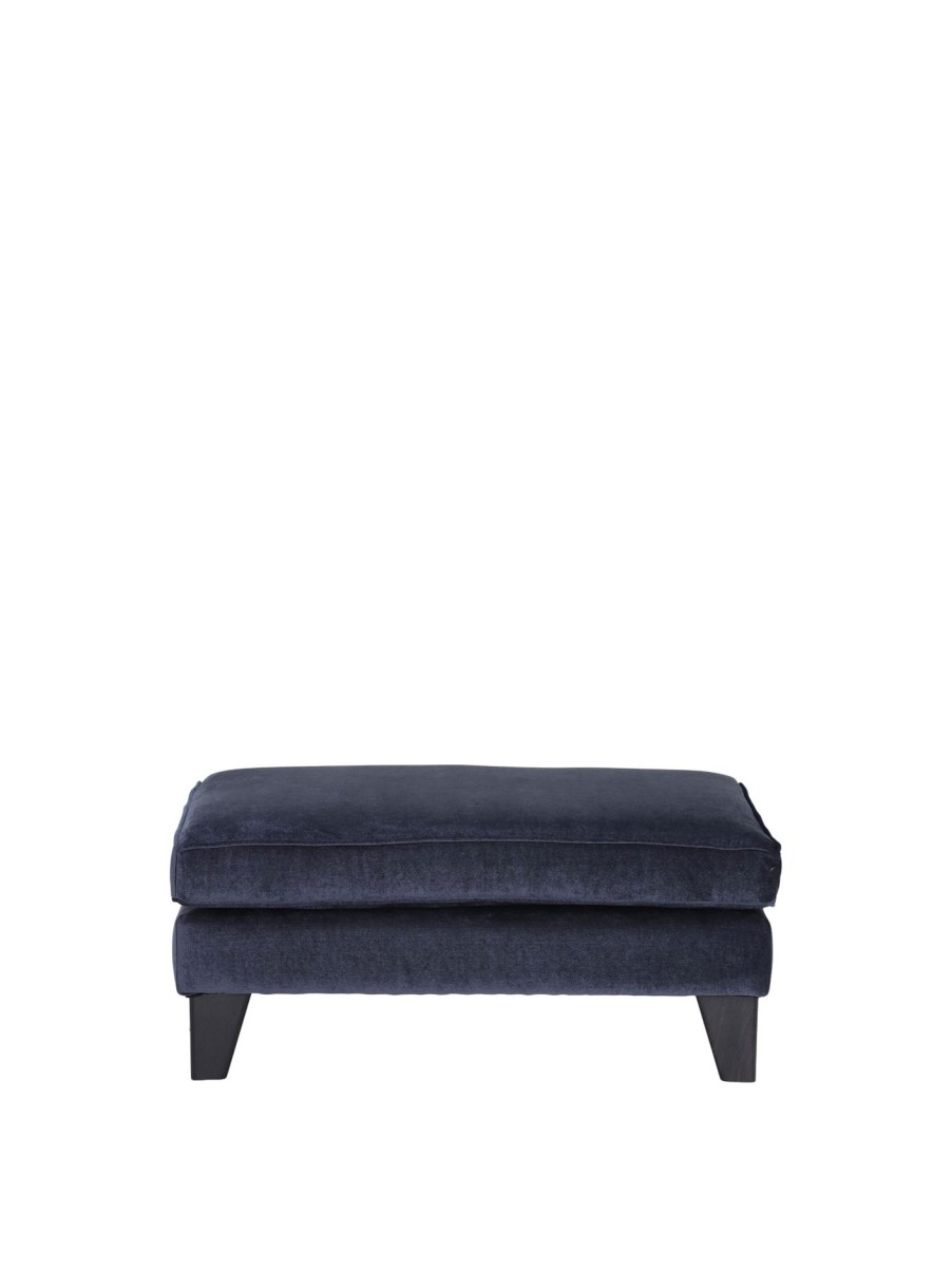 Furniture & Outdoor Barker and Stonehouse Footstools | Rene Footstool Blue