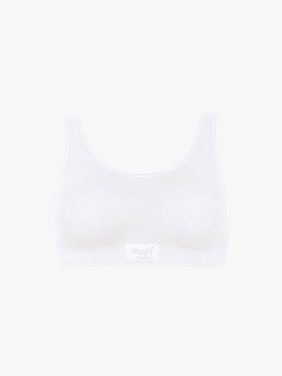 Women Sloggi Activewear | Double Comfort Top White