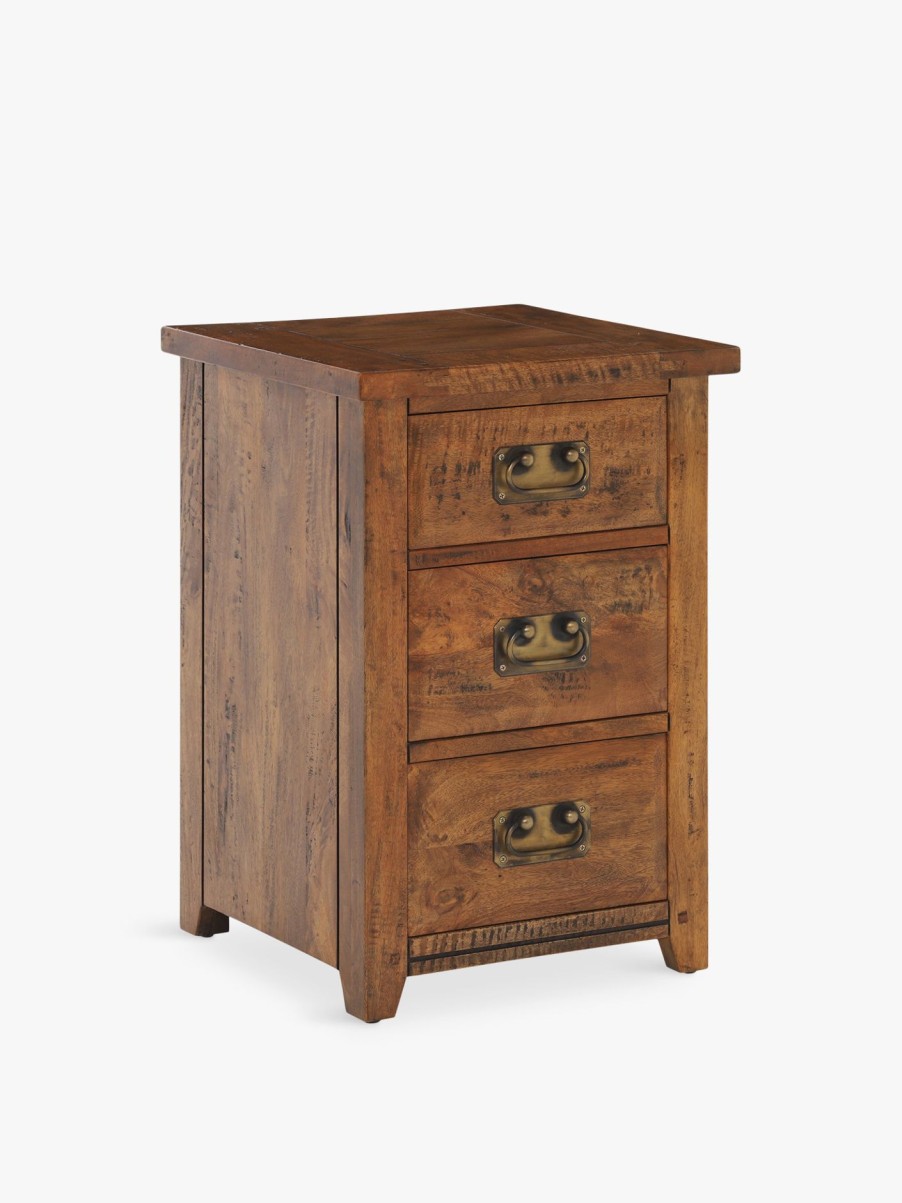 Furniture & Outdoor Barker and Stonehouse Bedside Tables | New Frontier 3 Drawer Bedside Mango Wood