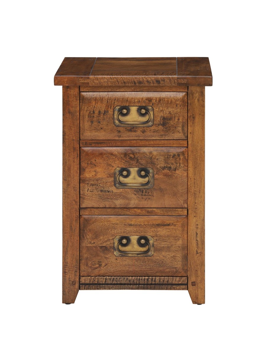 Furniture & Outdoor Barker and Stonehouse Bedside Tables | New Frontier 3 Drawer Bedside Mango Wood