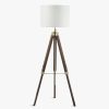 Home & Tech Dar Lighting Floor Lamps | Easel Tripod Floor Lamp Base Brown