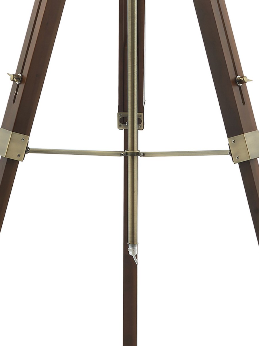 Home & Tech Dar Lighting Floor Lamps | Easel Tripod Floor Lamp Base Brown