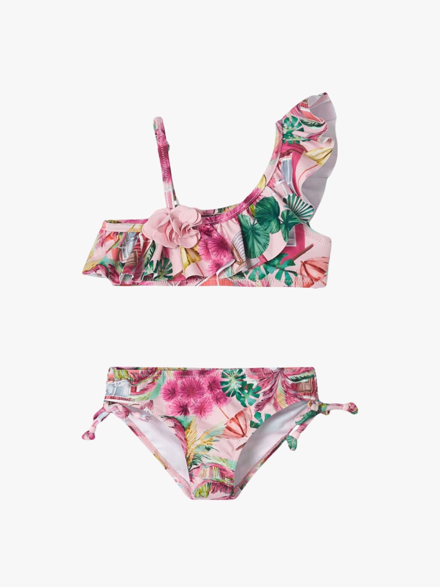 Kids Mayoral Swimwear | Tropical Town Print Bikini Peonia