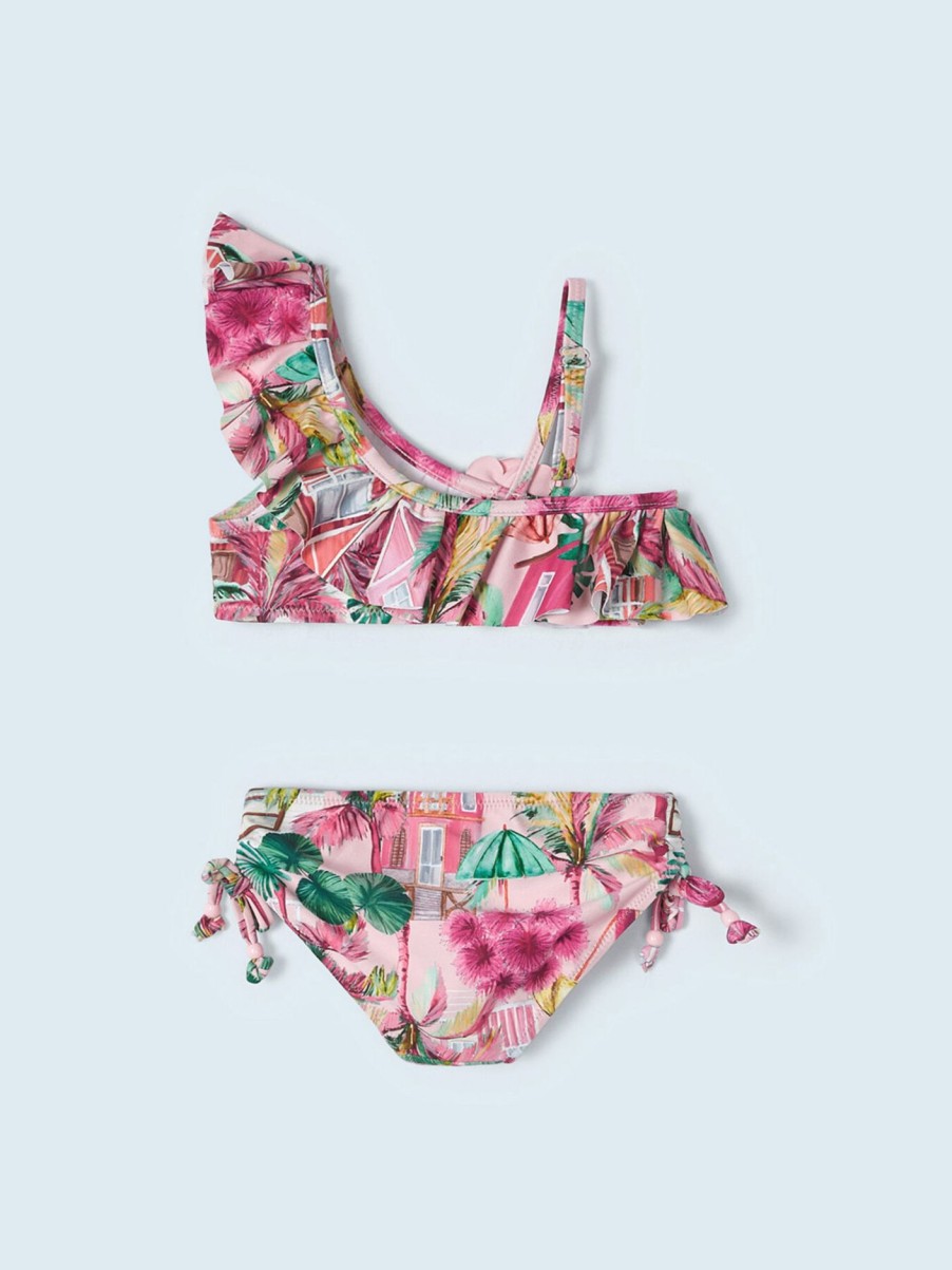 Kids Mayoral Swimwear | Tropical Town Print Bikini Peonia